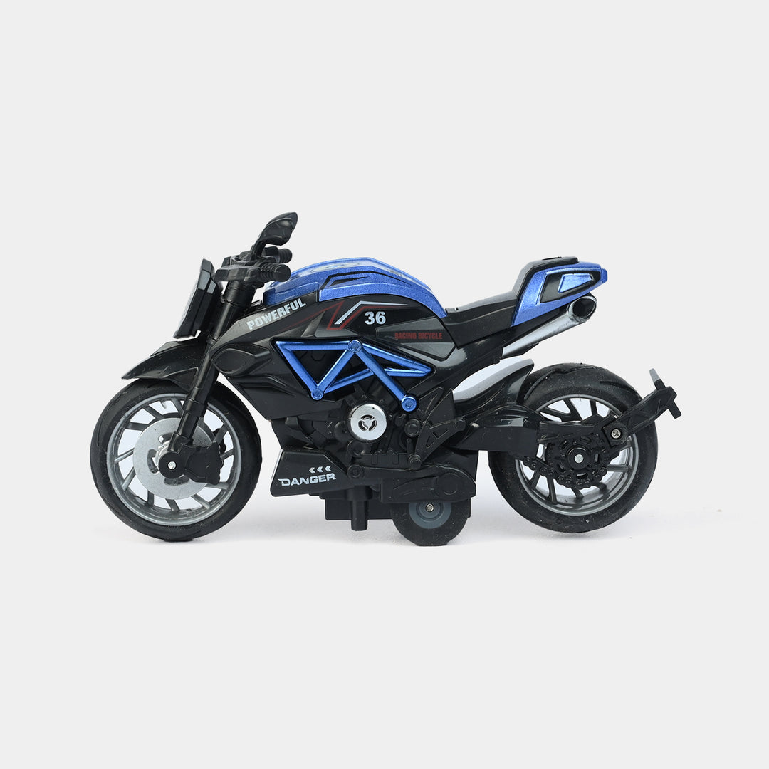 Pull Back Motorcycle With Light & Sound For Kids