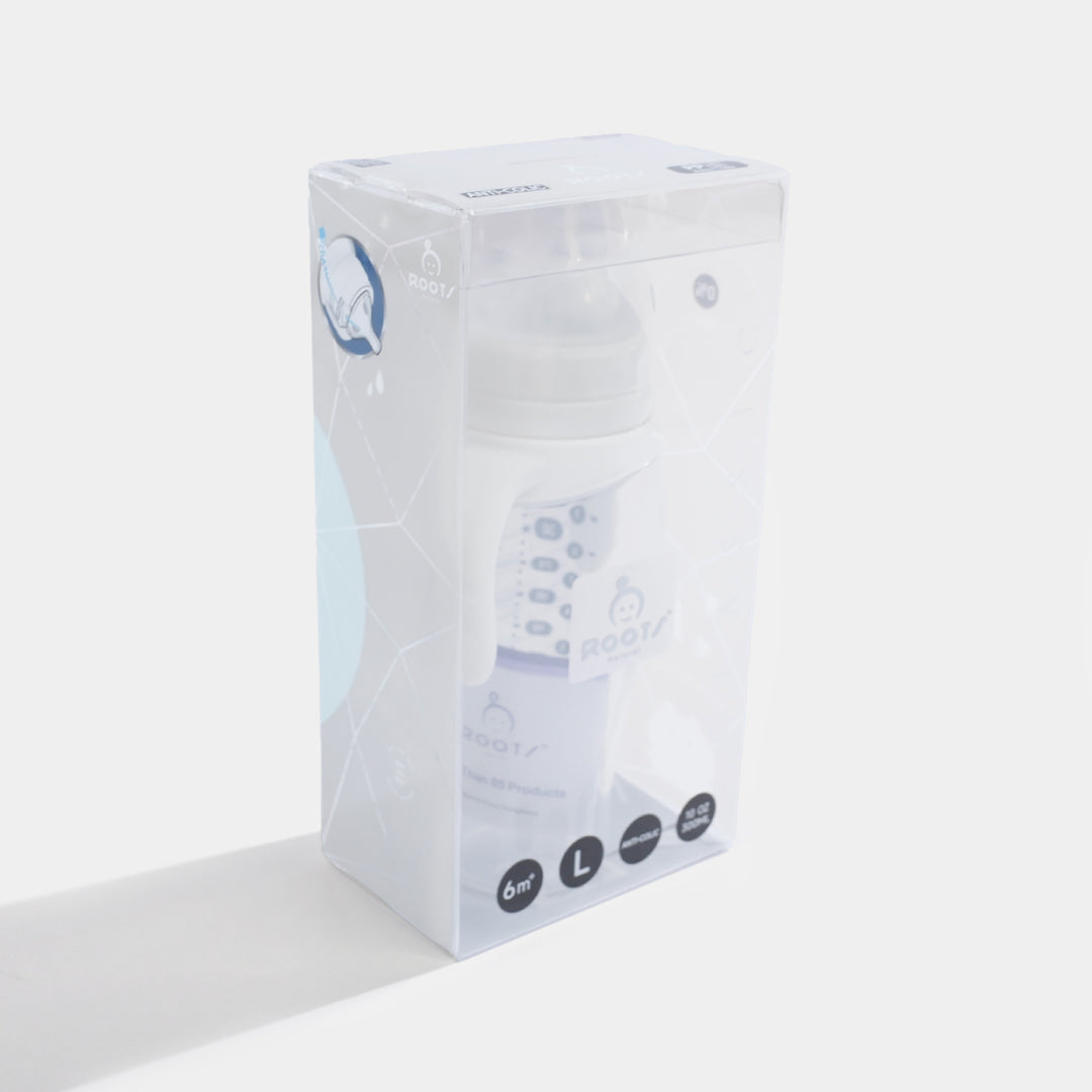 J1016 White Wide-Neck Baby Bottle - 300 ml / 10 oz