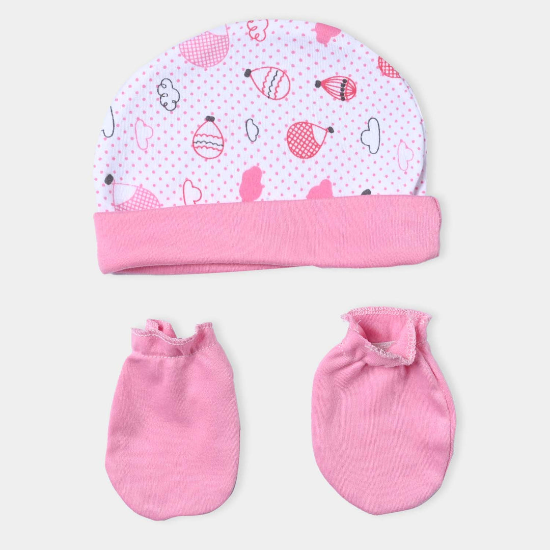 Baby Swaddle With Cap & Mittens Set