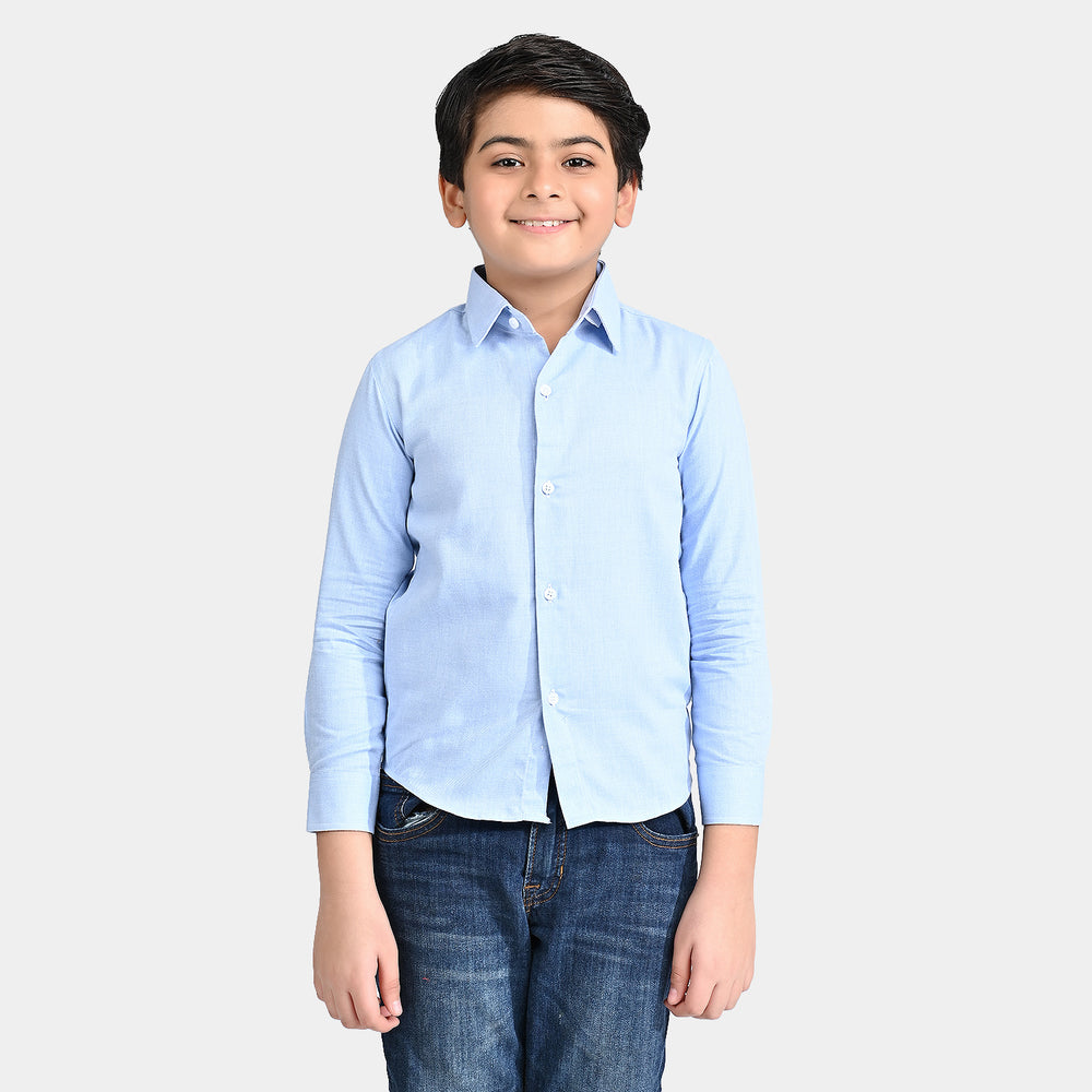 Boys Oxford Formal Shirt - L- BLUE