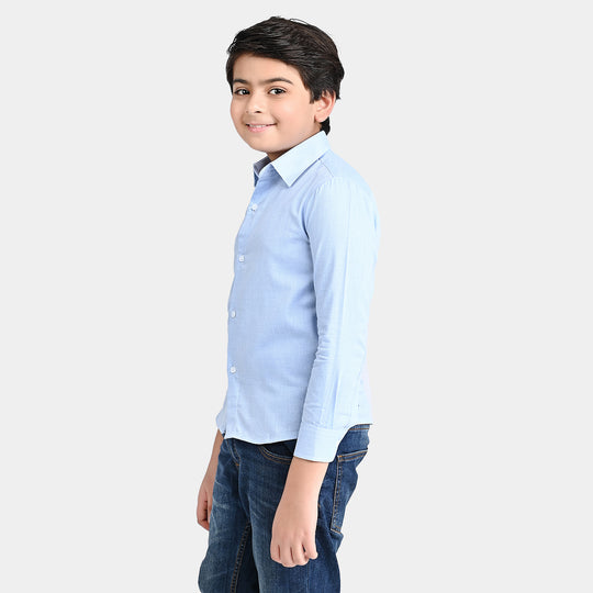 Boys Oxford Formal Shirt - L- BLUE