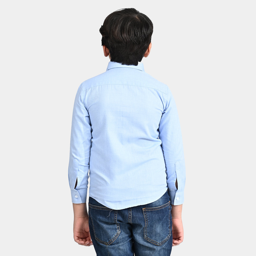 Boys Oxford Formal Shirt - L- BLUE