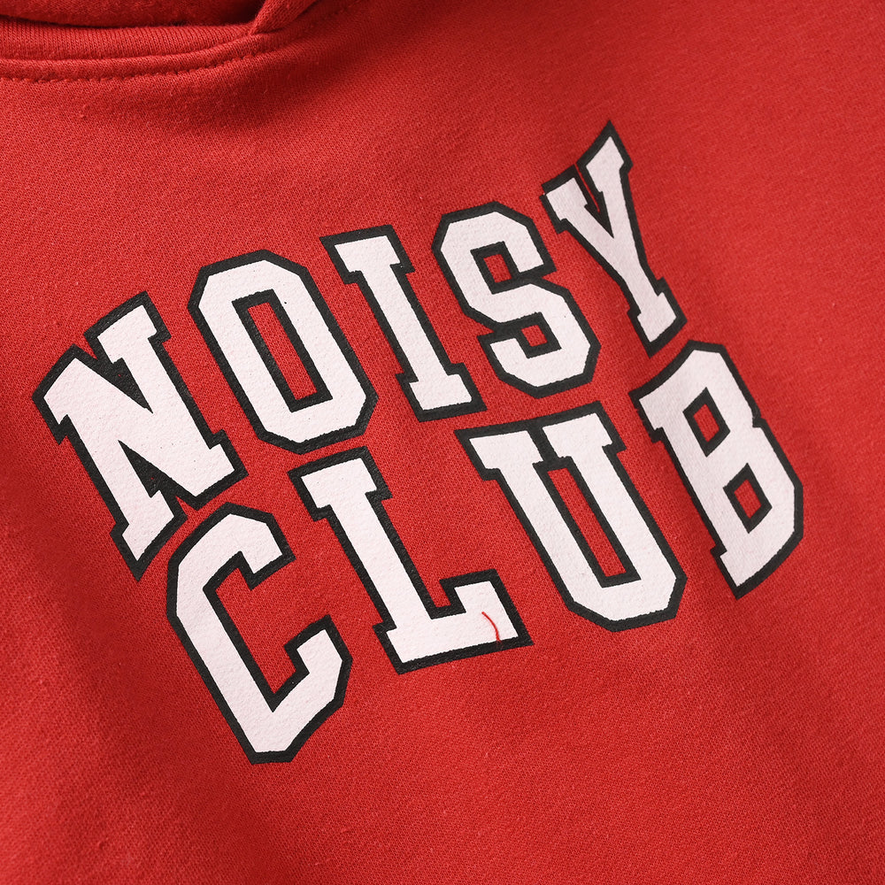 Boys Cotton Terry Pullover Hoodie Noisy Club-Salsa