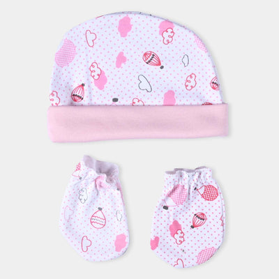 Baby Swaddle With Cap & Mittens Set