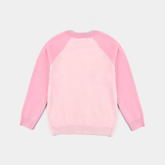 Girls Knitted Sweater - Pink