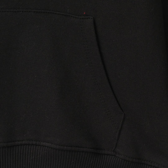 Boys Cotton Terry Pullover Hoodie Find Your Way-BLACK