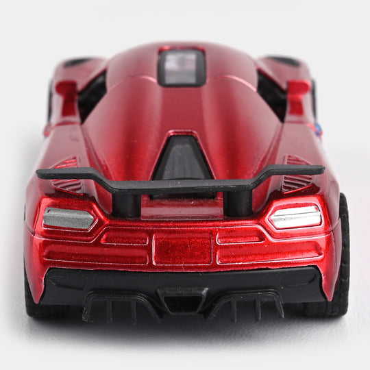 DIE-CAST MODEL PULLBACK CAR WITH LIGHT SOUND