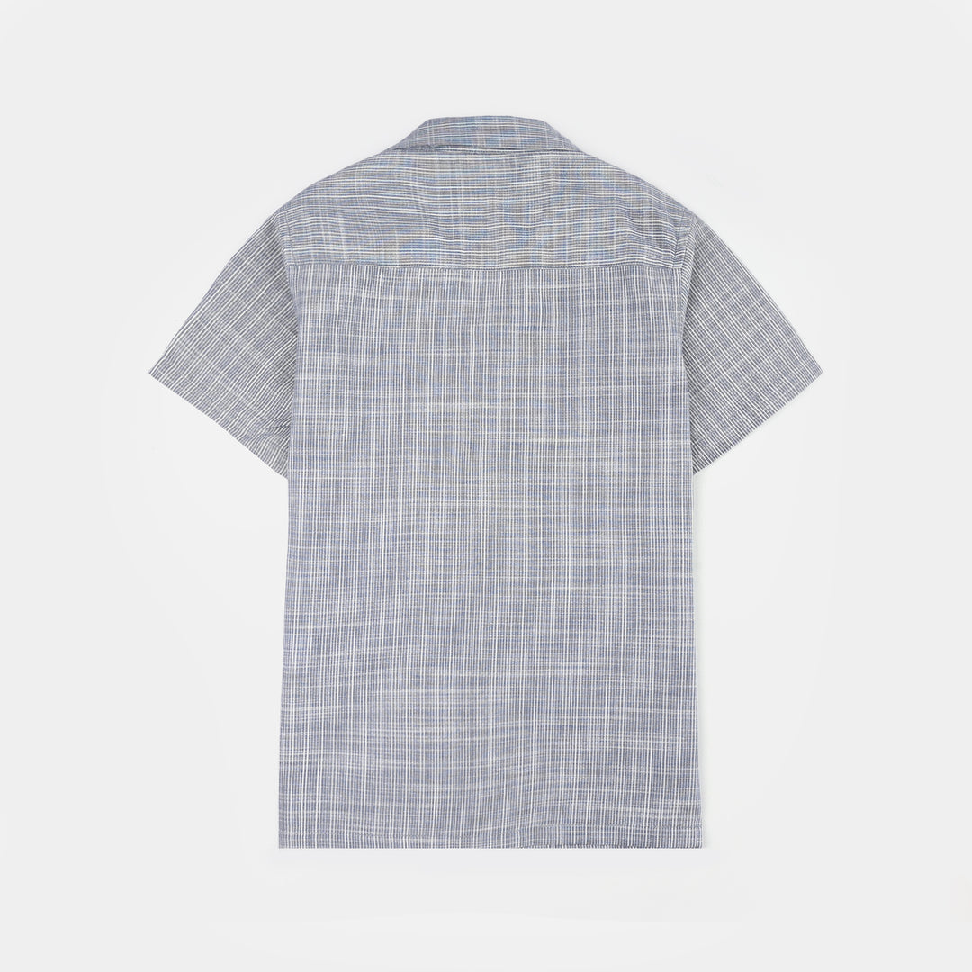 Boys Yarn Dyed Shirt (State of Mind) - Grey