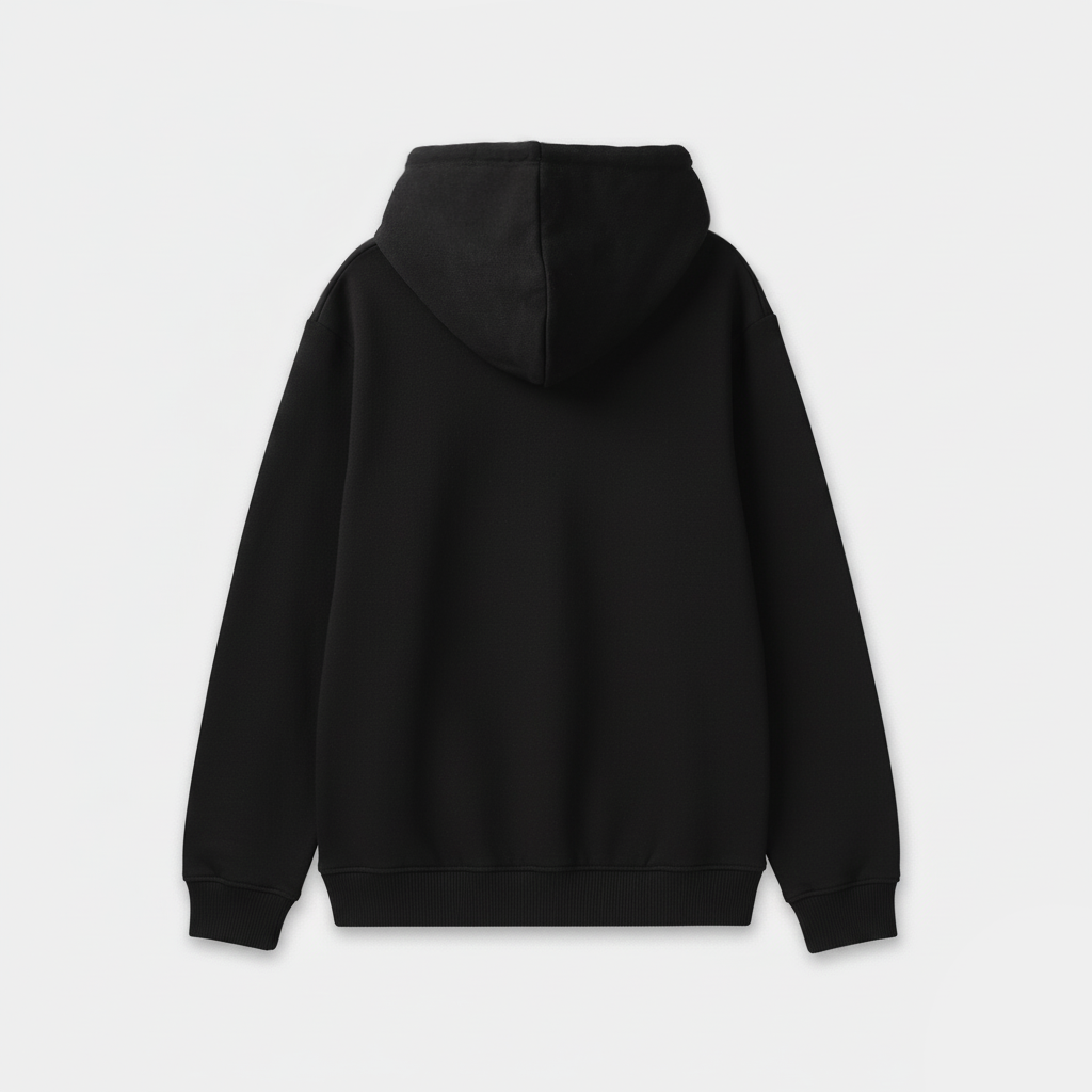 Boys Cotton Terry Pullover Hoodie Find Your Way-BLACK