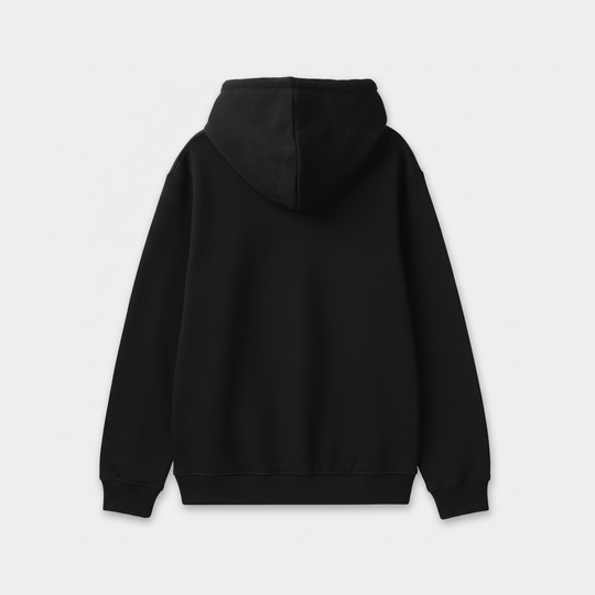 Boys Cotton Terry Pullover Hoodie Find Your Way-BLACK