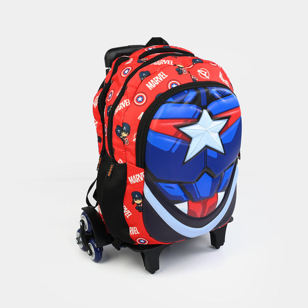 LEVUP Embossed Shell Trolly Bag 3 Wheel | Grade 1-4