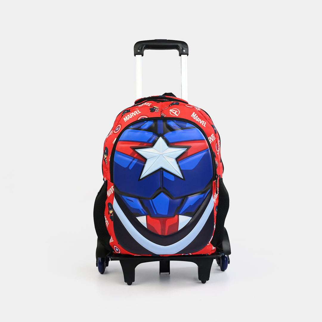 LEVUP Embossed Shell Trolly Bag 3 Wheel | Grade 1-4