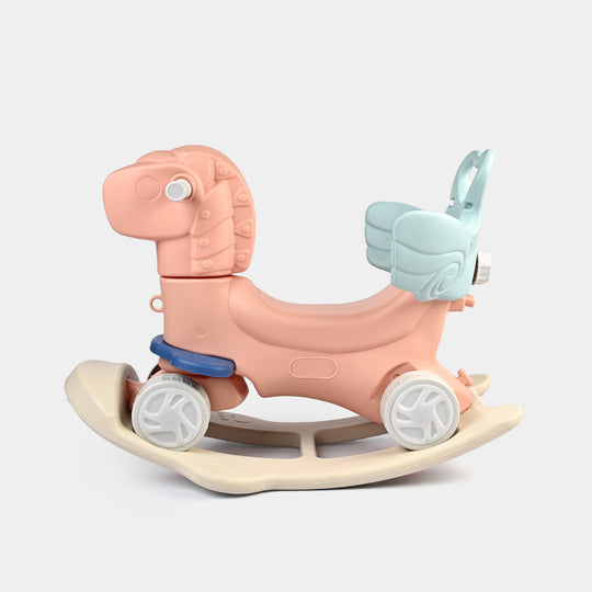 2-in-1 Kids Rocking Horse & Ride-On Toy