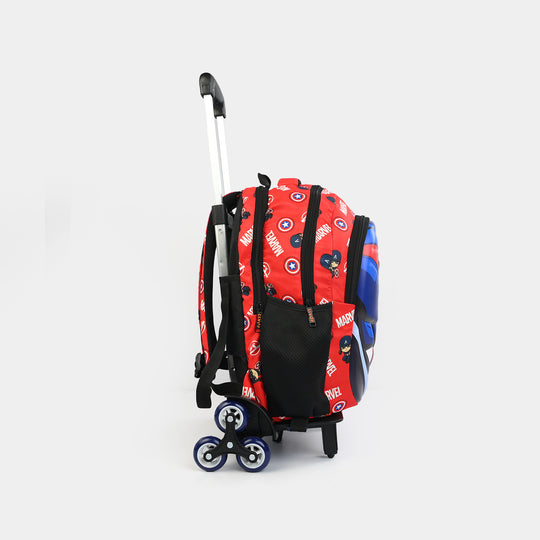 LEVUP Embossed Shell Trolly Bag 3 Wheel | Grade 1-4