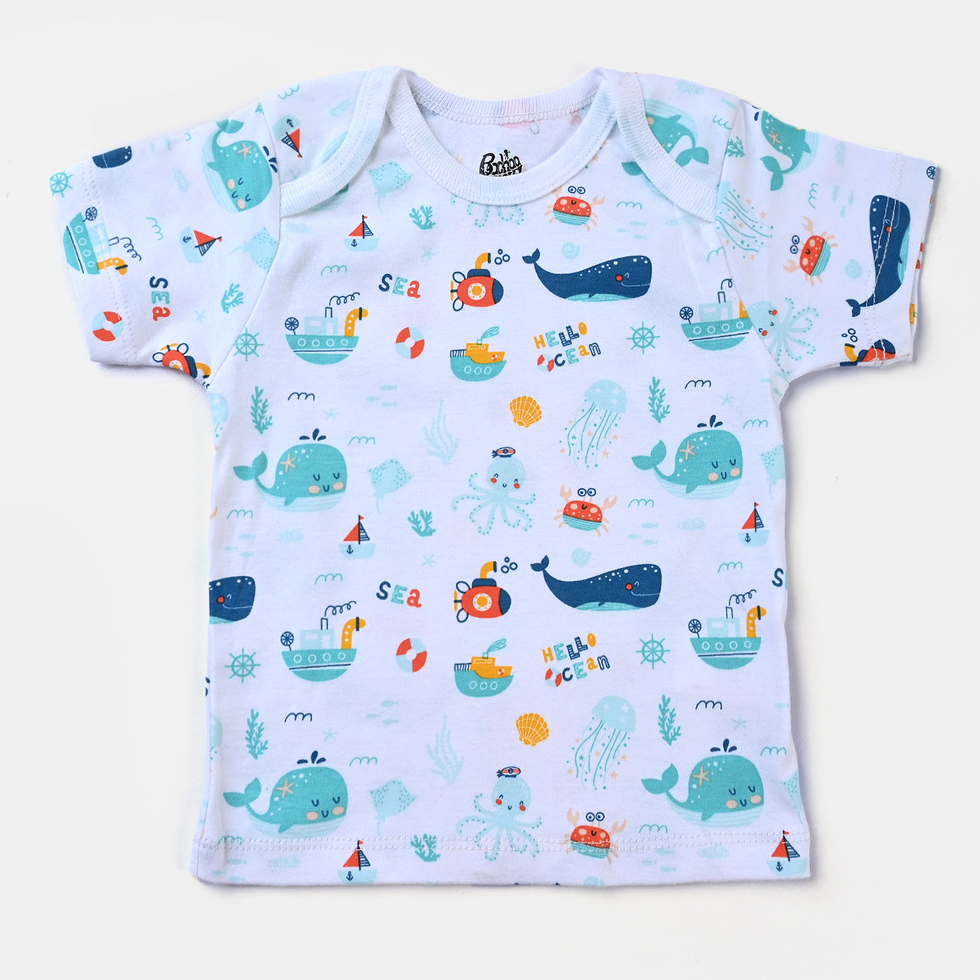 Infant Boys Cotton Poplin 3 Piece T-Shirt Set-mIX