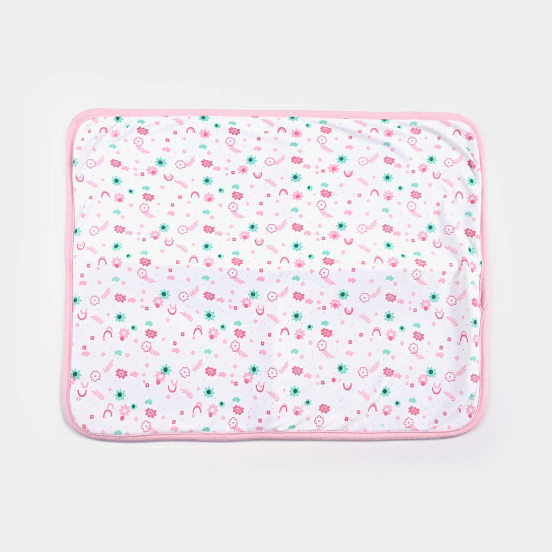 Baby Changing Sheet 17x22 Flower | Light Pink