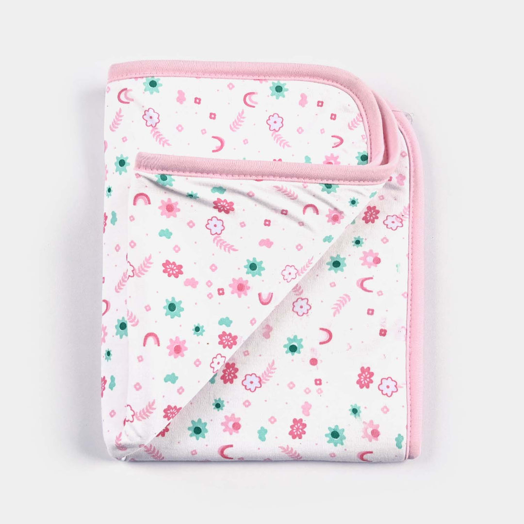 Baby Changing Sheet 17x22 Flower | Light Pink