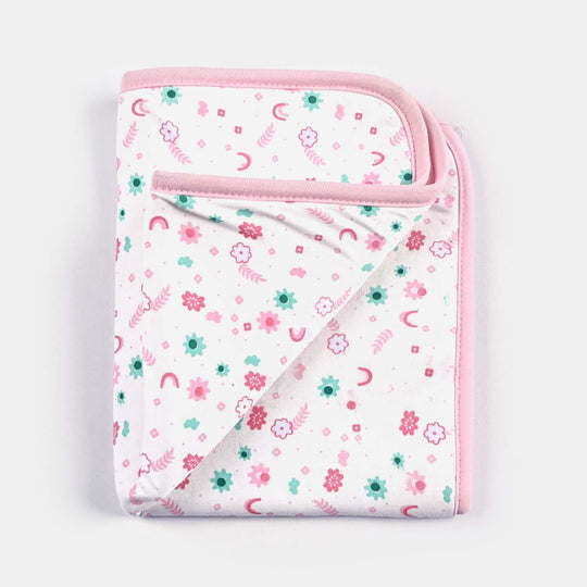 Baby Changing Sheet 17x22 Flower | Light Pink