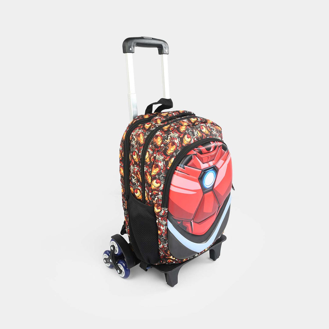 LEVUP Embossed Shell Trolly Bag 3 Wheel | Grade 1-4