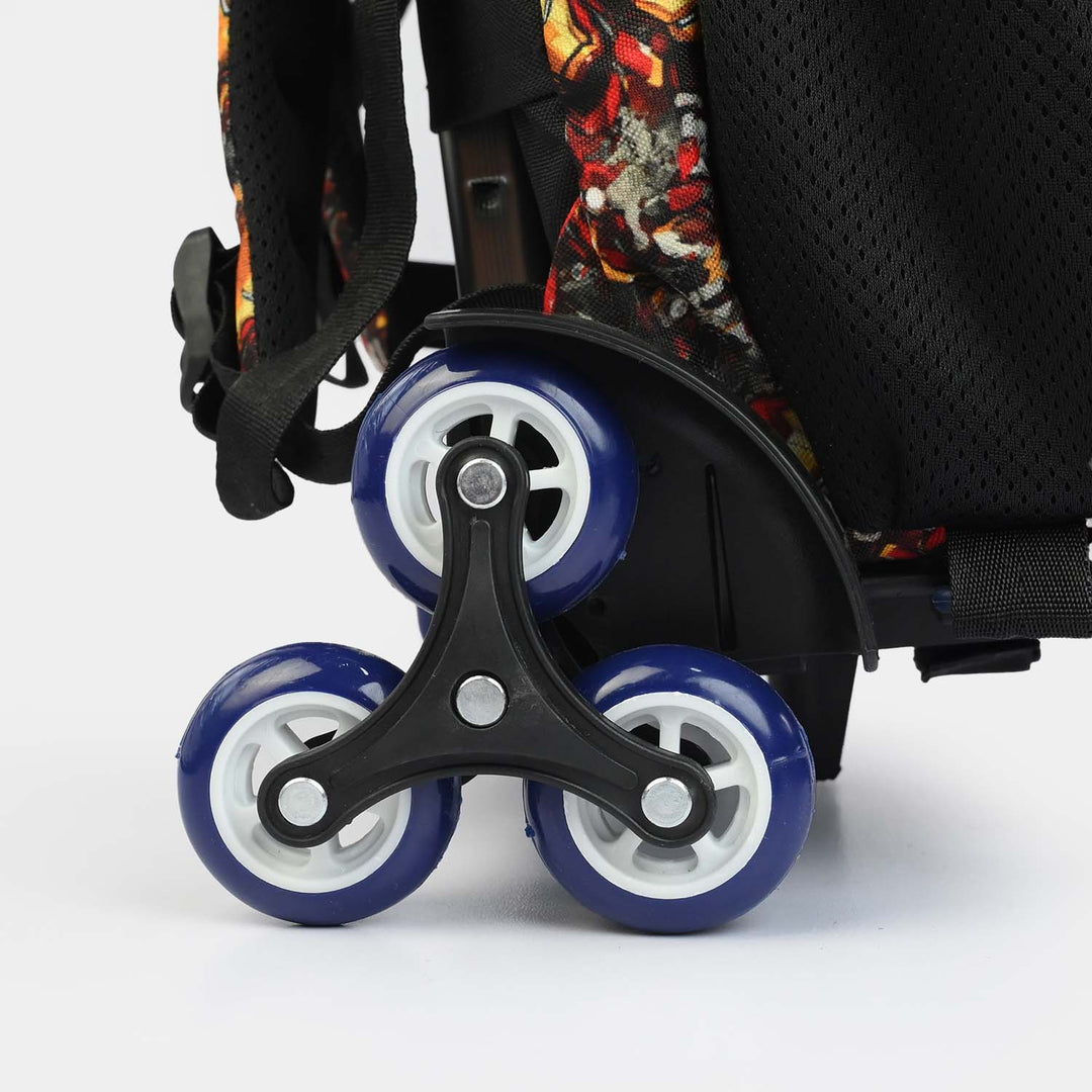 LEVUP Embossed Shell Trolly Bag 3 Wheel | Grade 1-4