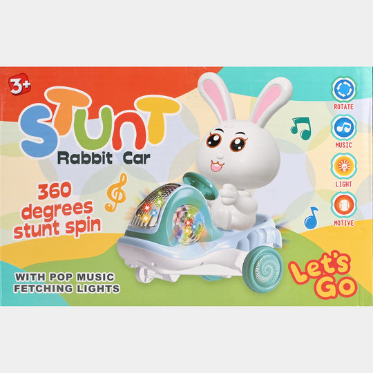 Electric Spinning Rabbit Motorcycle with Lights & Sound