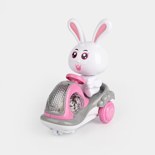 Electric Spinning Rabbit Motorcycle with Lights & Sound