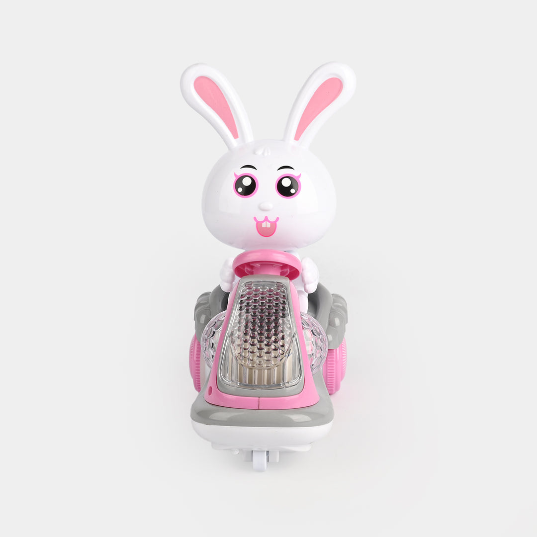 Electric Spinning Rabbit Motorcycle with Lights & Sound