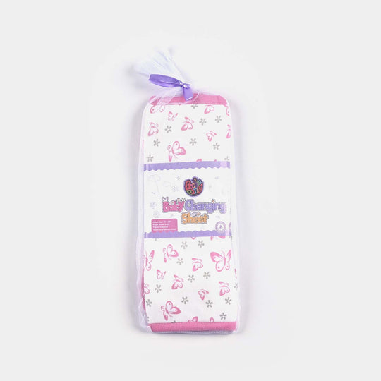 Baby Changing Sheet 13*16 Butterfly | Pink