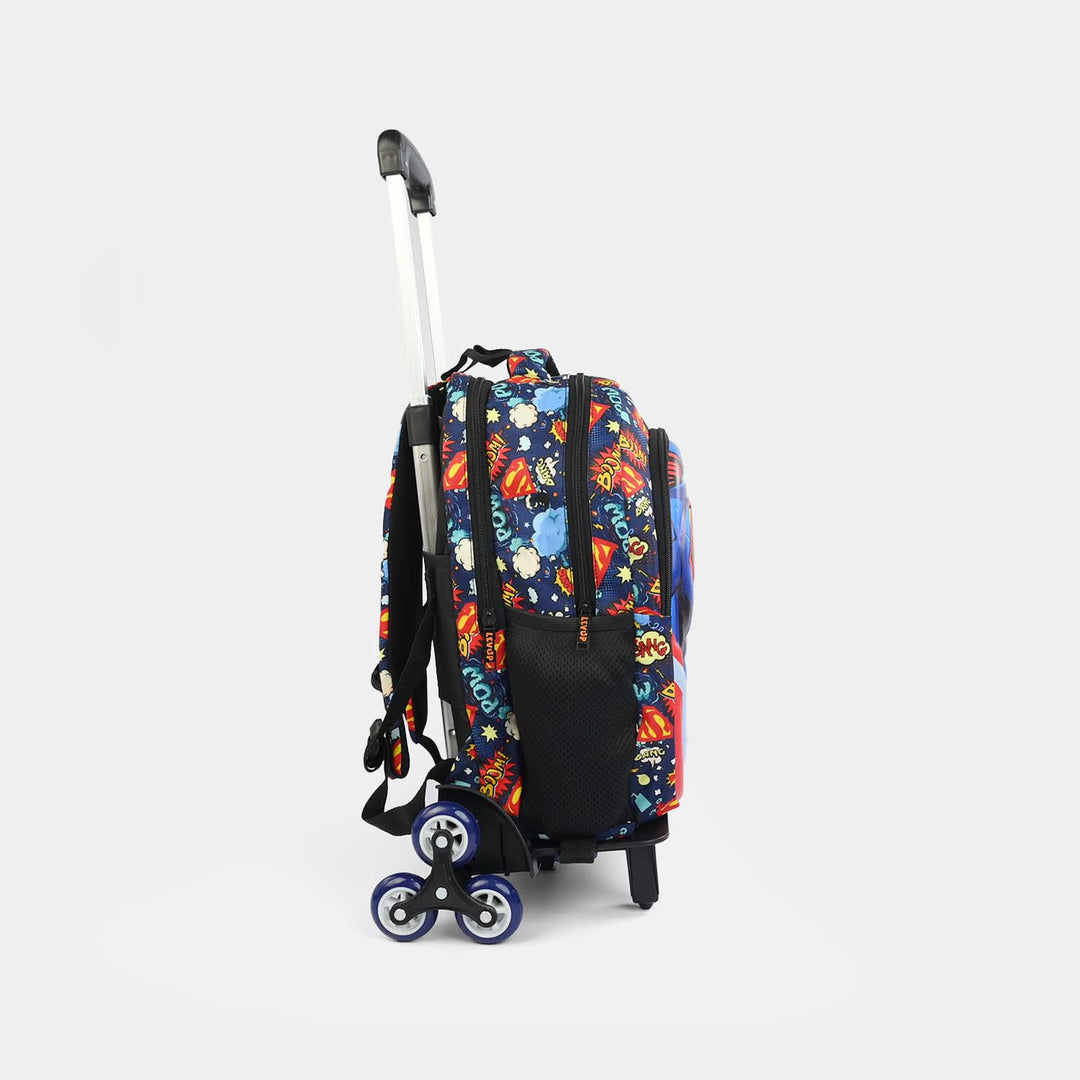 LEVUP Embossed Shell Trolly Bag 3 Wheel | Grade 1-4