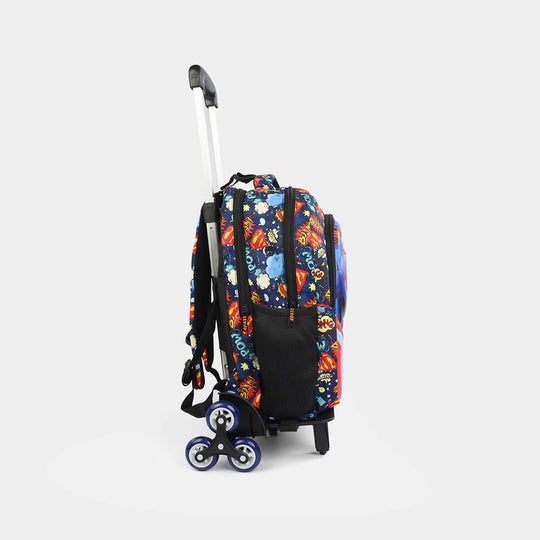 LEVUP Embossed Shell Trolly Bag 3 Wheel | Grade 1-4