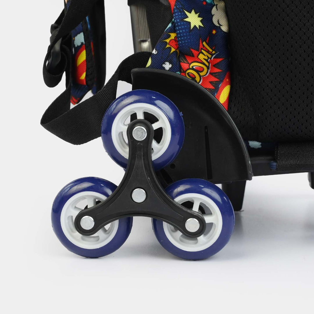 LEVUP Embossed Shell Trolly Bag 3 Wheel | Grade 1-4