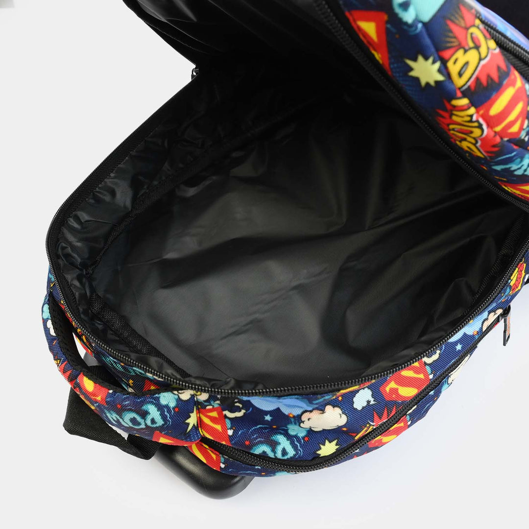 LEVUP Embossed Shell Trolly Bag 3 Wheel | Grade 1-4