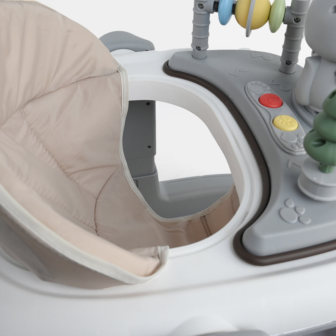 3-in-1 Multi-Functional Baby Walker with Canopy & Push Bar