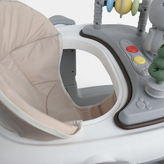 3-in-1 Multi-Functional Baby Walker with Canopy & Push Bar