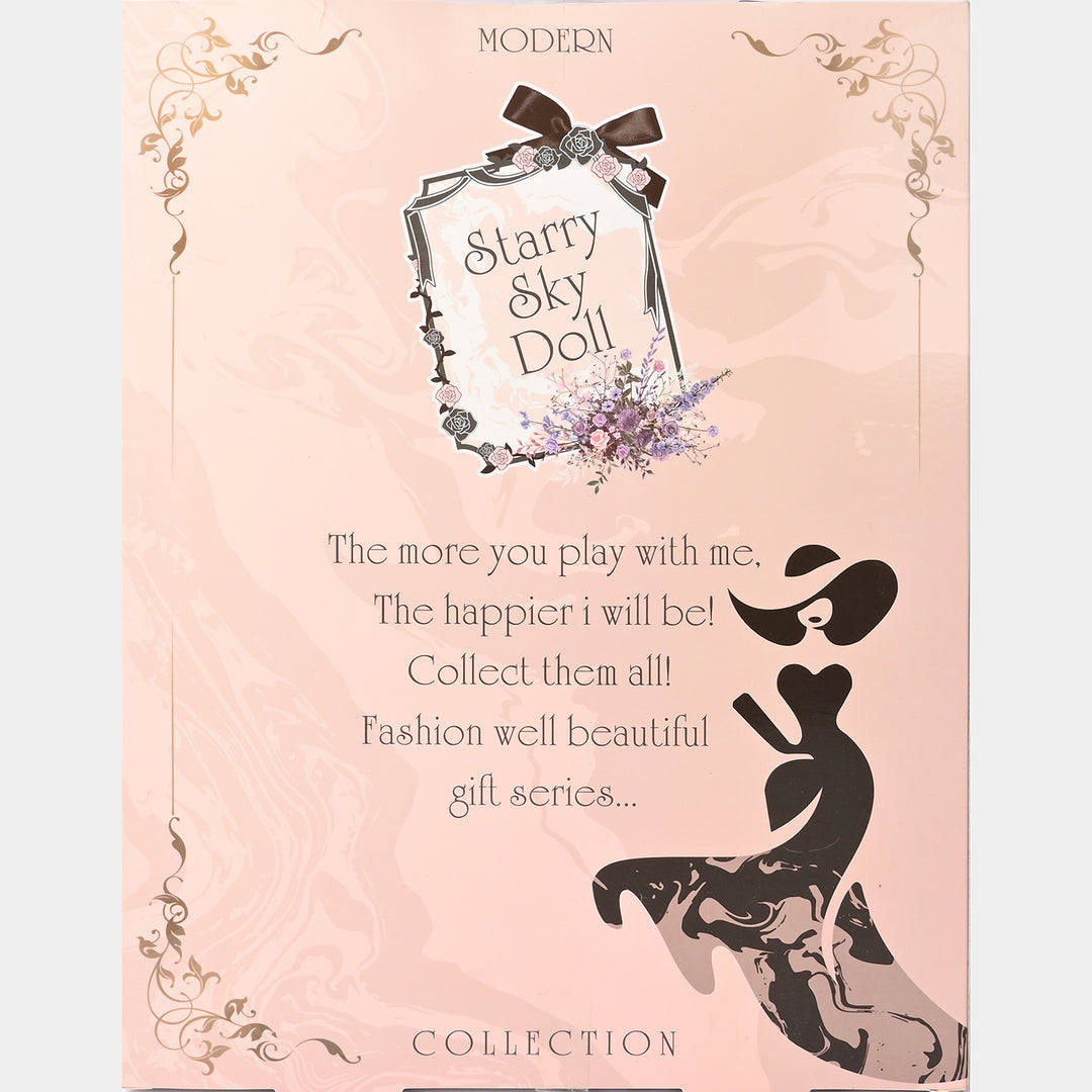 Starry Sky Modern Princess Doll – Fashion Dress & Accessories Set