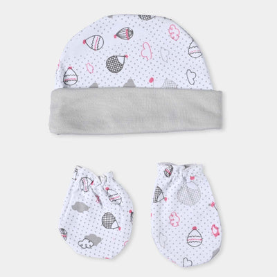 Baby Swaddle With Cap & Mittens Set