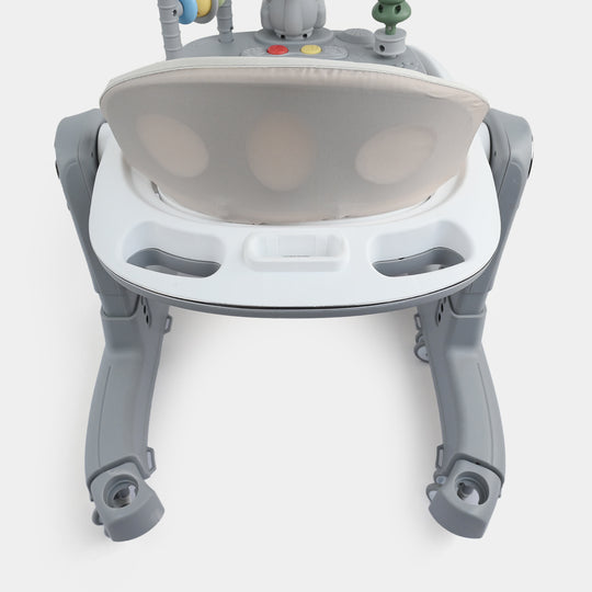 3-in-1 Multi-Functional Baby Walker with Canopy & Push Bar