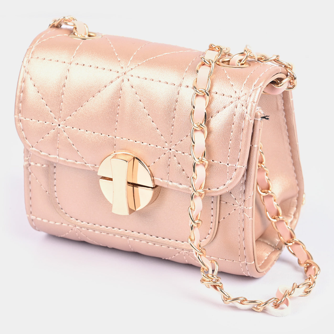 Girls Fancy Hand Bag | Golden