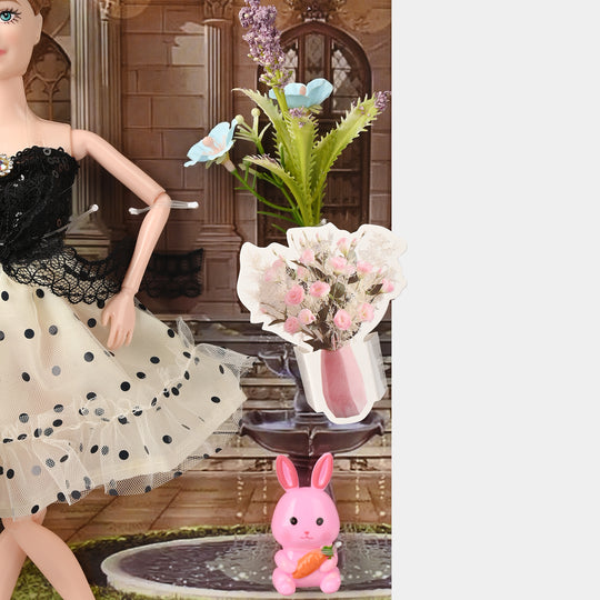 Starry Sky Modern Princess Doll – Fashion Dress & Accessories Set