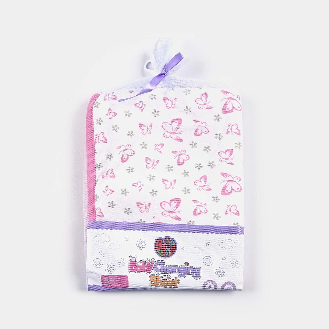 Baby Changing Sheet 17x22 Butterfly | Pink