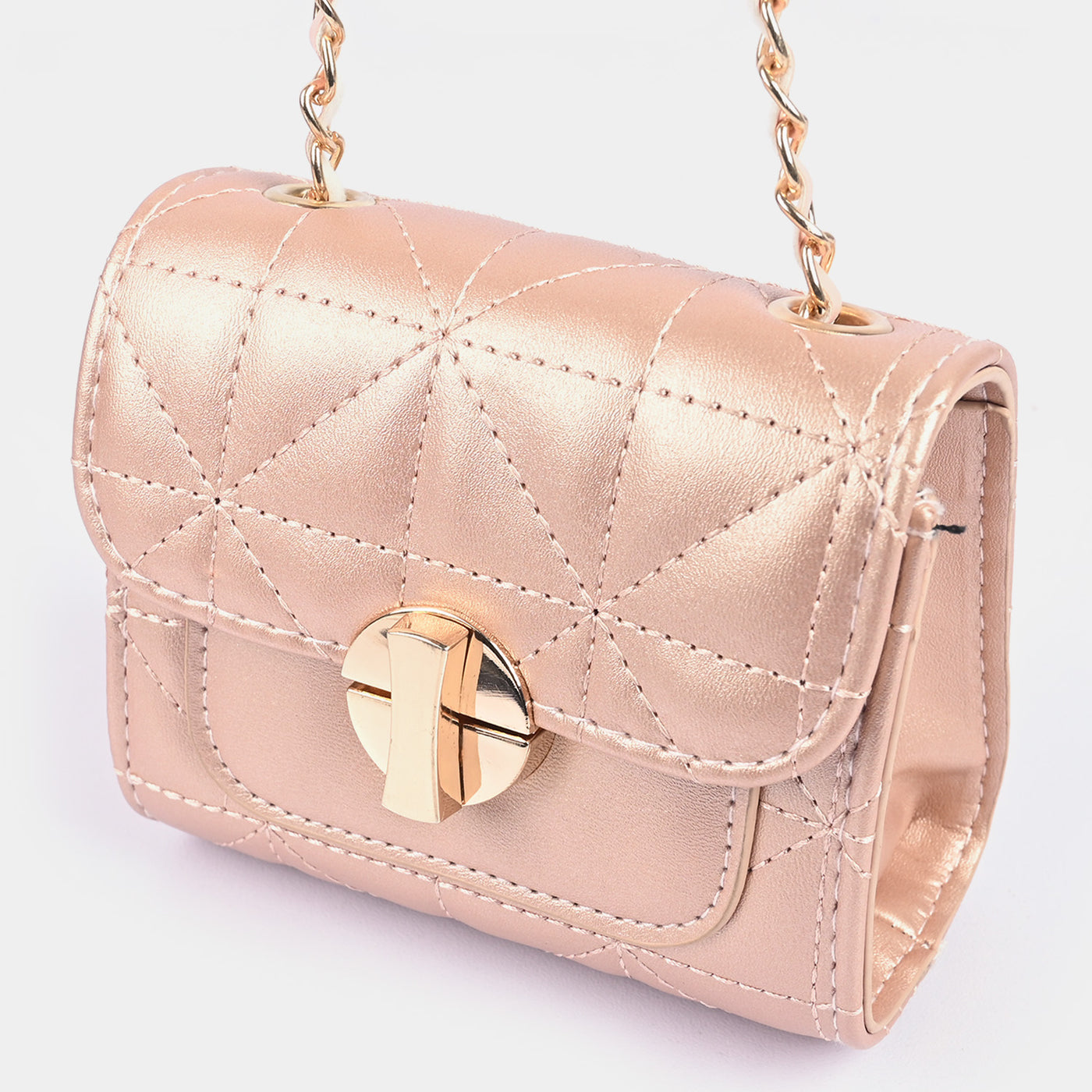 Girls Fancy Hand Bag | Golden