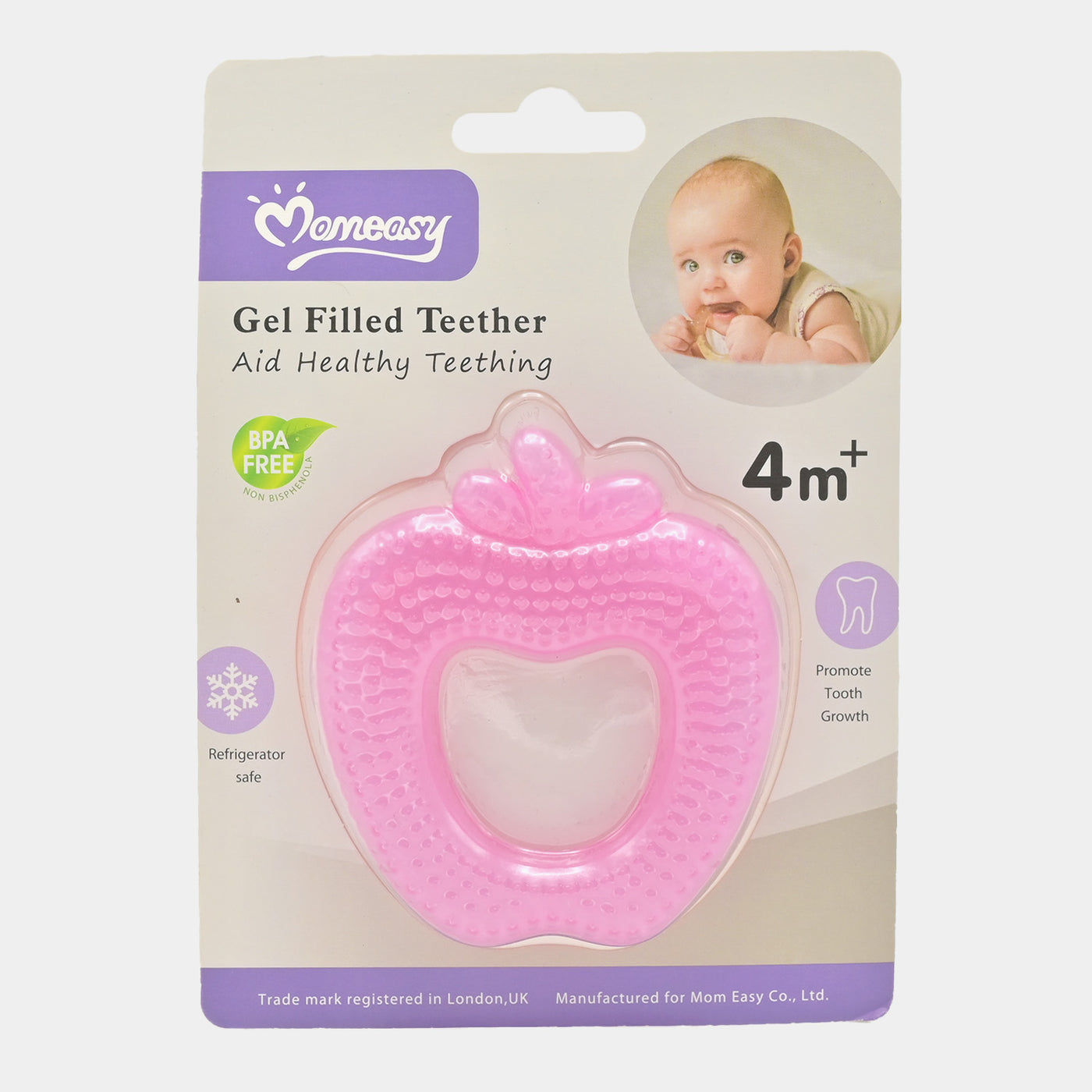 Baby Teether Water Filled | Pink