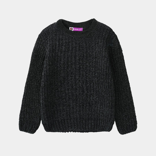 Girls F/S Sweater-NAVY