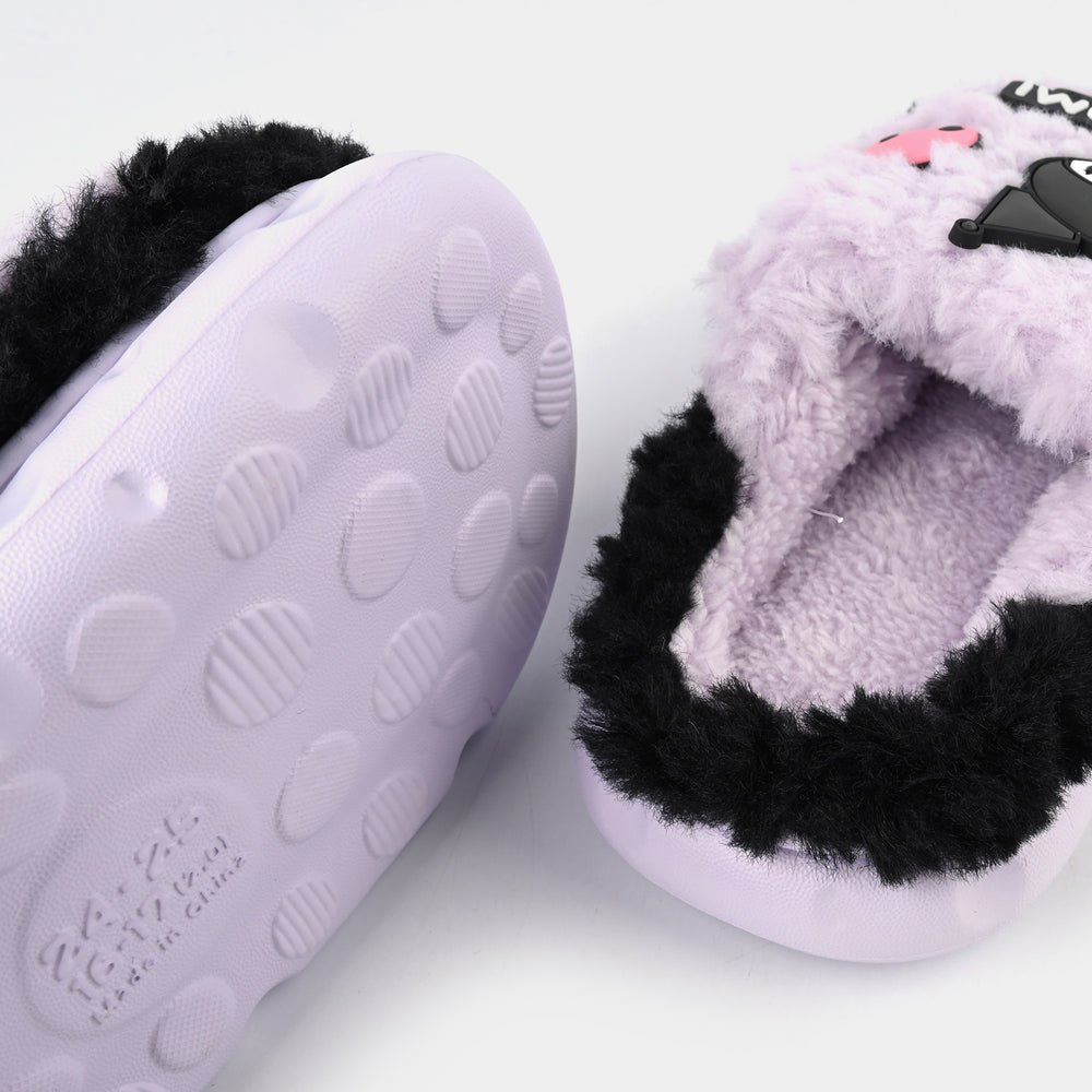 Girls Slipper Fur 6345-Purple