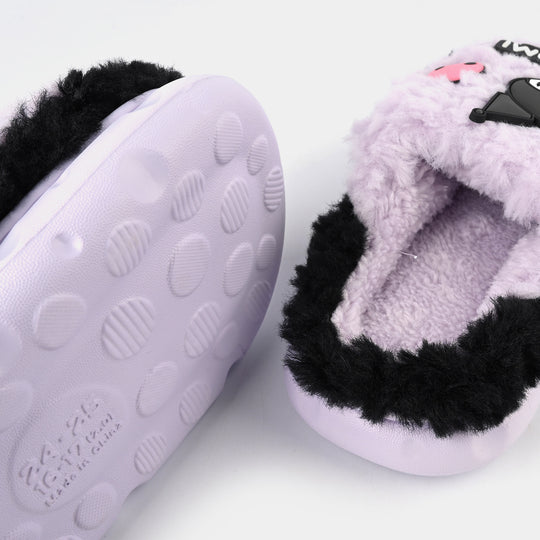 Girls Slipper Fur 6345-Purple