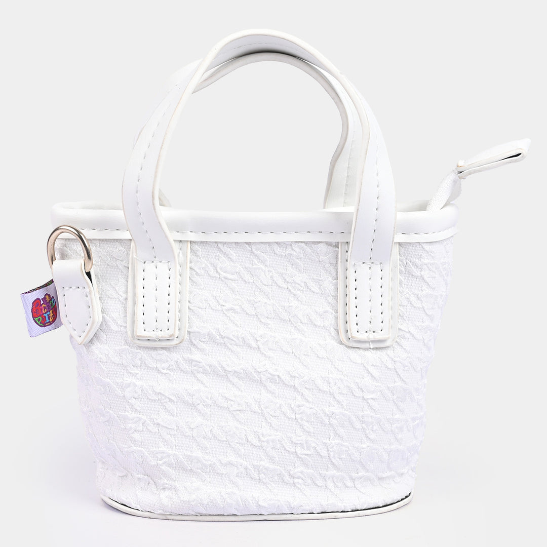 Girls Fancy Hand Bag | White