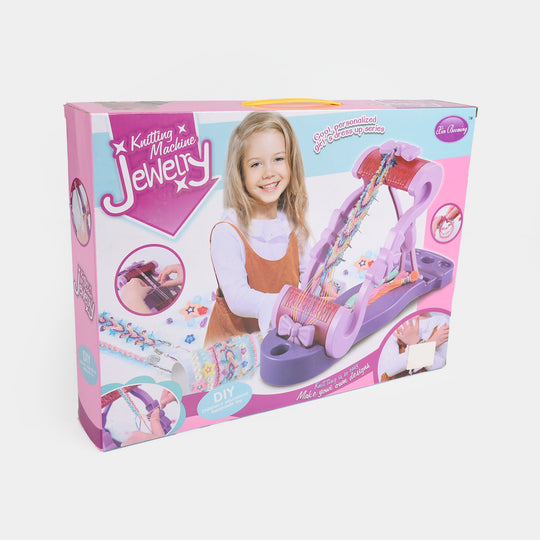 DIY Jewelry Making Kit with Knitting Machine for Girls