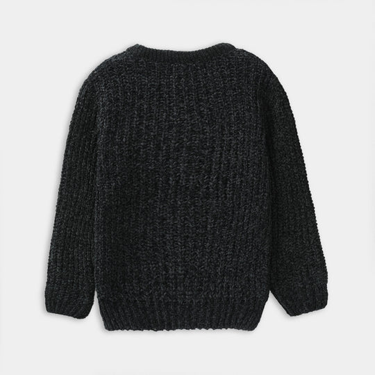 Girls F/S Sweater-NAVY