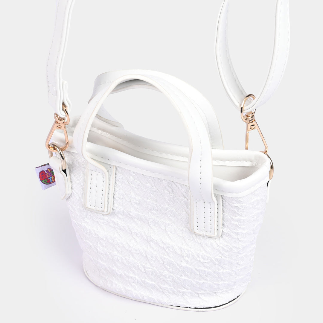 Girls Fancy Hand Bag | White