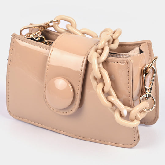 Girls Fancy Hand Bag | Beige